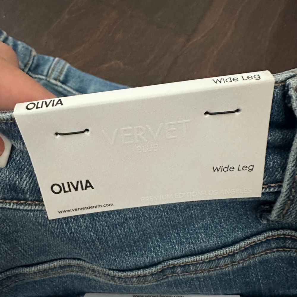 Nwt Olivia wide leg vervet distressed denim nwt - Picture 7 of 15